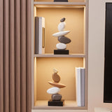 Maxbell Artificial Sandstone Statue Craft Ornament for Apartment Farmhouse Festivals Gray White