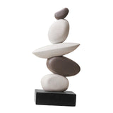 Maxbell Artificial Sandstone Statue Craft Ornament for Apartment Farmhouse Festivals Gray White