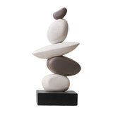 Maxbell Artificial Sandstone Statue Craft Ornament for Apartment Farmhouse Festivals Gray White