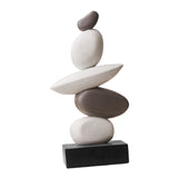 Maxbell Artificial Sandstone Statue Craft Ornament for Apartment Farmhouse Festivals Gray White