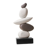 Maxbell Artificial Sandstone Statue Craft Ornament for Apartment Farmhouse Festivals Gray White