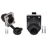 Maxbell Waterproof RJ Panel Connector Simple Assembly Gigabit feed through Adapter Straight 180 Degree