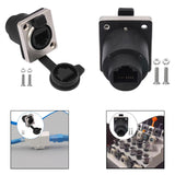 Maxbell Waterproof RJ Panel Connector Simple Assembly Gigabit feed through Adapter Straight 180 Degree