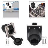 Maxbell Waterproof RJ Panel Connector Simple Assembly Gigabit feed through Adapter Straight 180 Degree