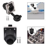 Maxbell Waterproof RJ Panel Connector Simple Assembly Gigabit feed through Adapter Straight 180 Degree