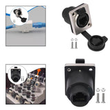 Maxbell Waterproof RJ Panel Connector Simple Assembly Gigabit feed through Adapter Straight 180 Degree