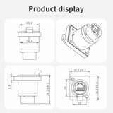 Maxbell Waterproof RJ Panel Connector Simple Assembly Gigabit feed through Adapter Straight 180 Degree