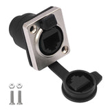 Maxbell Waterproof RJ Panel Connector Simple Assembly Gigabit feed through Adapter Straight 180 Degree