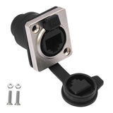 Maxbell Waterproof RJ Panel Connector Simple Assembly Gigabit feed through Adapter Straight 180 Degree