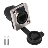 Maxbell Waterproof RJ Panel Connector Simple Assembly Gigabit feed through Adapter Straight 180 Degree