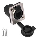 Maxbell Waterproof RJ Panel Connector Simple Assembly Gigabit feed through Adapter Straight 180 Degree
