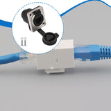 Maxbell Waterproof RJ Panel Connector Simple Assembly Gigabit feed through Adapter Straight 180 Degree