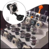 Maxbell Waterproof RJ Panel Connector Simple Assembly Gigabit feed through Adapter Straight 180 Degree