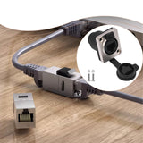 Maxbell Waterproof RJ Panel Connector Simple Assembly Gigabit feed through Adapter Straight 180 Degree