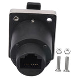 Maxbell Waterproof RJ Panel Connector Simple Assembly Gigabit feed through Adapter Bend 90 Degree