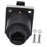 Maxbell Waterproof RJ Panel Connector Simple Assembly Gigabit feed through Adapter Bend 90 Degree