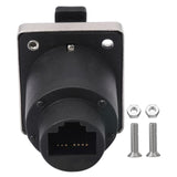 Maxbell Waterproof RJ Panel Connector Simple Assembly Gigabit feed through Adapter Bend 90 Degree