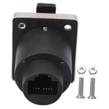 Maxbell Waterproof RJ Panel Connector Simple Assembly Gigabit feed through Adapter Bend 90 Degree