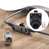 Maxbell Waterproof RJ Panel Connector Simple Assembly Gigabit feed through Adapter Bend 90 Degree