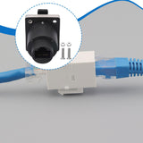 Maxbell Waterproof RJ Panel Connector Simple Assembly Gigabit feed through Adapter Bend 90 Degree