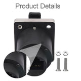 Maxbell Waterproof RJ Panel Connector Simple Assembly Gigabit feed through Adapter Bend 90 Degree