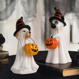 Maxbell Ghost Figurine Halloween Decoration Collectible for Shelf Bookshelf Entrance Dog