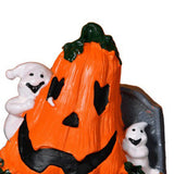 Maxbell Halloween Pumpkin Figurine Miniature Sculpture for Desk Entrance Living Room Style A