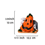 Maxbell Halloween Pumpkin Figurine Miniature Sculpture for Desk Entrance Living Room Style A