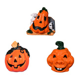 Maxbell Halloween Pumpkin Figurine Miniature Sculpture for Desk Entrance Living Room Style A
