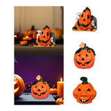 Maxbell Halloween Pumpkin Figurine Miniature Sculpture for Desk Entrance Living Room Style A