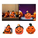 Maxbell Halloween Pumpkin Figurine Miniature Sculpture for Desk Entrance Living Room Style A