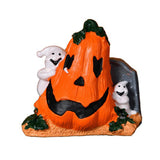 Maxbell Halloween Pumpkin Figurine Miniature Sculpture for Desk Entrance Living Room Style A