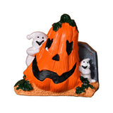 Maxbell Halloween Pumpkin Figurine Miniature Sculpture for Desk Entrance Living Room Style A
