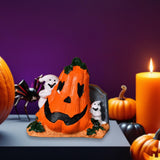 Maxbell Halloween Pumpkin Figurine Miniature Sculpture for Desk Entrance Living Room Style A