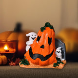 Maxbell Halloween Pumpkin Figurine Miniature Sculpture for Desk Entrance Living Room Style A