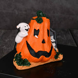 Maxbell Halloween Pumpkin Figurine Miniature Sculpture for Desk Entrance Living Room Style A