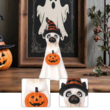 Maxbell Ghost Figurine Halloween Decoration Collectible for Shelf Bookshelf Entrance Cat