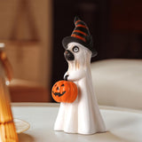 Maxbell Ghost Figurine Halloween Decoration Collectible for Shelf Bookshelf Entrance Cat