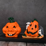 Maxbell Halloween Pumpkin Figurine Miniature Sculpture for Desk Entrance Living Room Style C