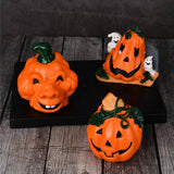 Maxbell Halloween Pumpkin Figurine Miniature Sculpture for Desk Entrance Living Room Style C