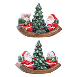 Maxbell Santa Claus Figurine Christmas Tabletop Decoration for Shelf Holiday Bedroom Elk