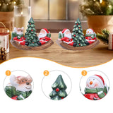 Maxbell Santa Claus Figurine Christmas Tabletop Decoration for Shelf Holiday Bedroom Elk