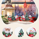 Maxbell Santa Claus Figurine Christmas Tabletop Decoration for Shelf Holiday Bedroom Elk
