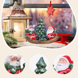 Maxbell Santa Claus Figurine Christmas Tabletop Decoration for Shelf Holiday Bedroom Elk