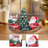Maxbell Santa Claus Figurine Christmas Tabletop Decoration for Shelf Holiday Bedroom Elk