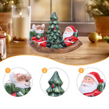 Maxbell Santa Claus Figurine Christmas Tabletop Decoration for Shelf Holiday Bedroom Elk