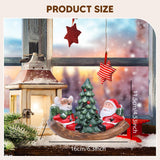 Maxbell Santa Claus Figurine Christmas Tabletop Decoration for Shelf Holiday Bedroom Elk