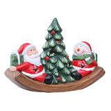 Maxbell Santa Claus Figurine Christmas Tabletop Decoration for Shelf Holiday Bedroom Snowman