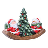 Maxbell Santa Claus Figurine Christmas Tabletop Decoration for Shelf Holiday Bedroom Snowman