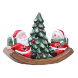 Maxbell Santa Claus Figurine Christmas Tabletop Decoration for Shelf Holiday Bedroom Snowman